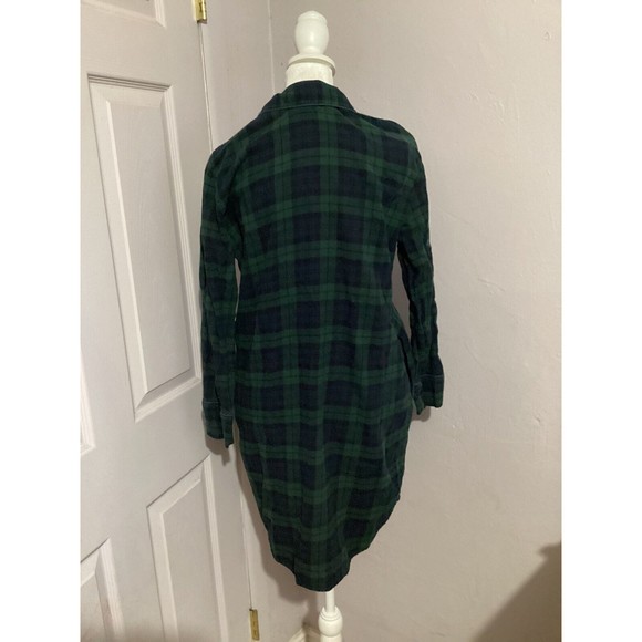 J. Crew Plaid Button Down Cotton Mini Dress Long Sleeve Size S - Picture 4 of 6